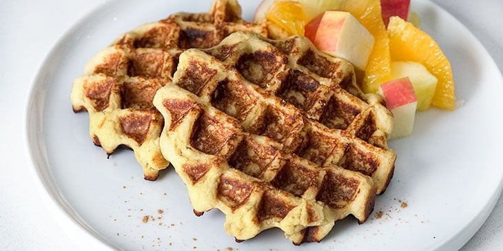 gluten free protein waffle on plate recipe 