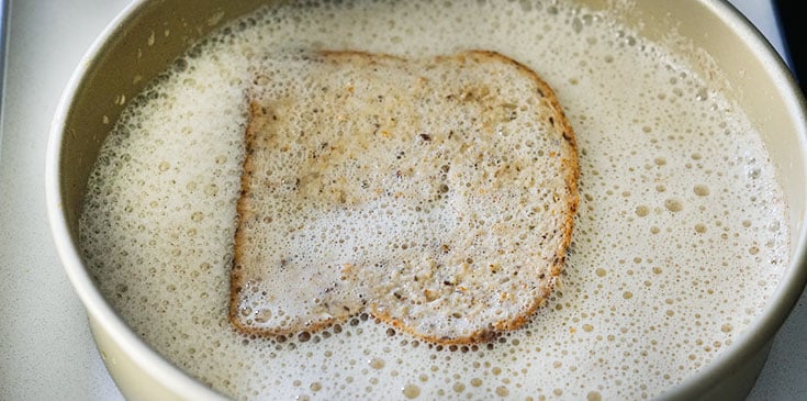 high-protein french toast dipped in batter