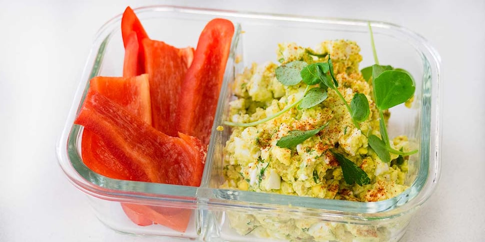 keto avocado egg salad for keto meal prep 