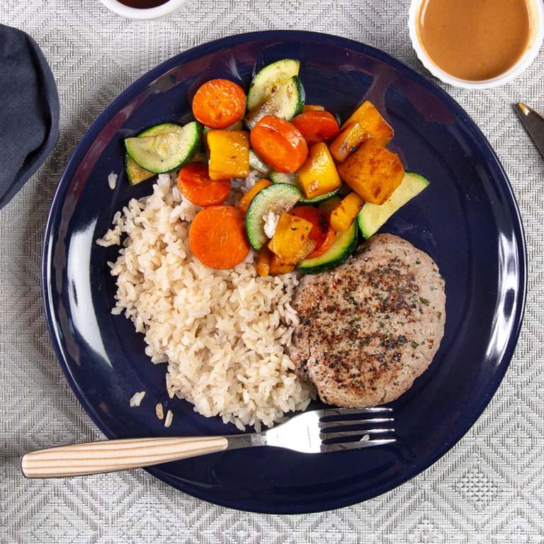 turkey-burger-rice-mixed-veggies-classic-meal-trifecta